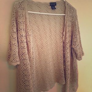 All lace beige cardigan